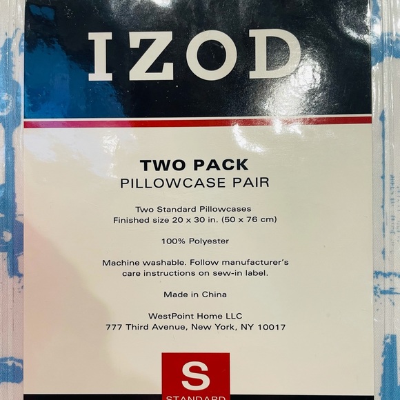 🆕IZOD Surfer Pillowcase 2-Pack-NWT - Picture 6 of 14